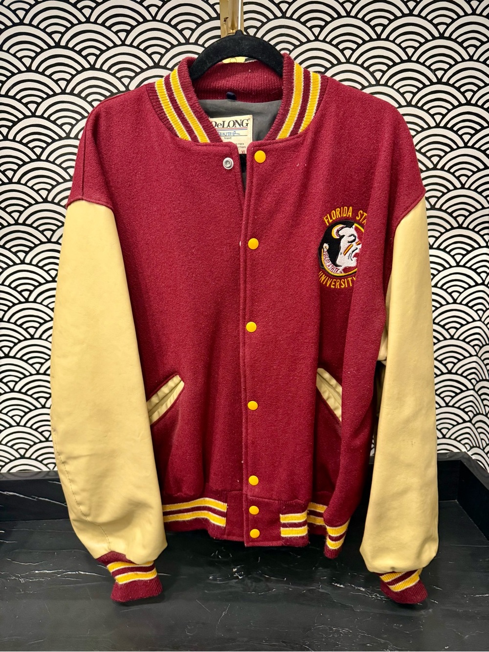Vintage DeLONG Florida State Seminoles Varsity Jacket XL USA Made